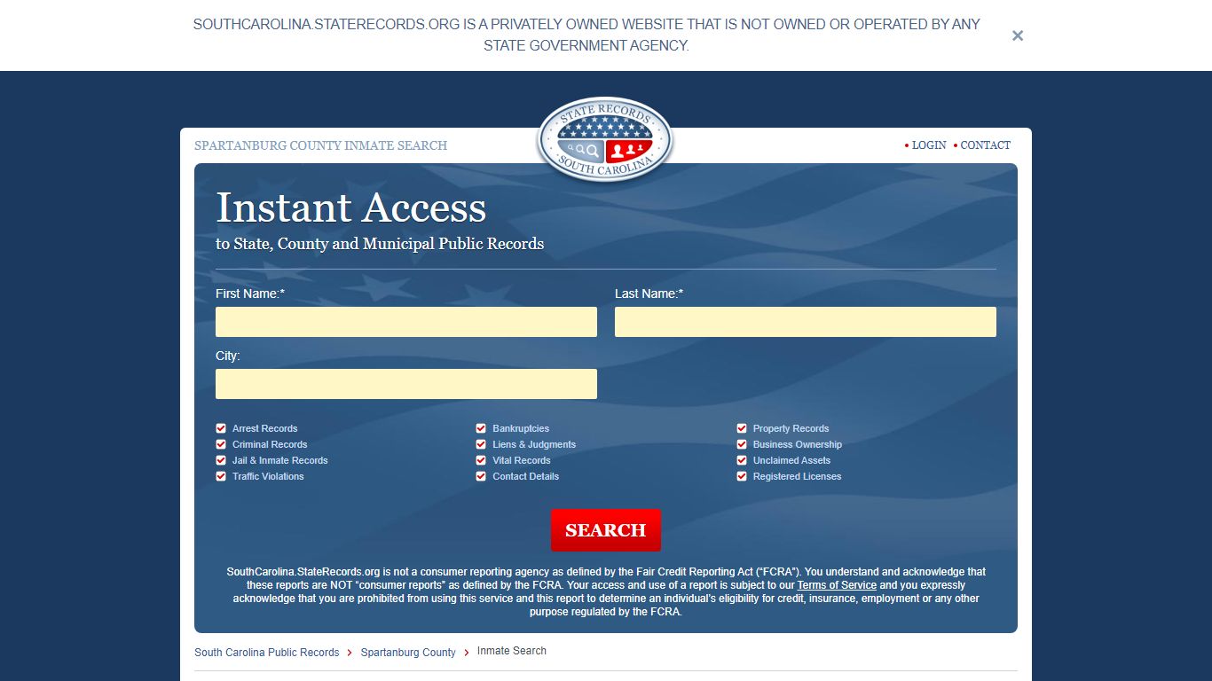 Spartanburg County Inmate Search - StateRecords.org